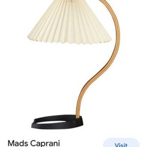 Vintage Mads Caprani Bentwood Table Lamp